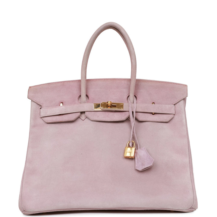 Vintage Top quality Hermes Birkin 35 Lilac Doblis Gold Hardware