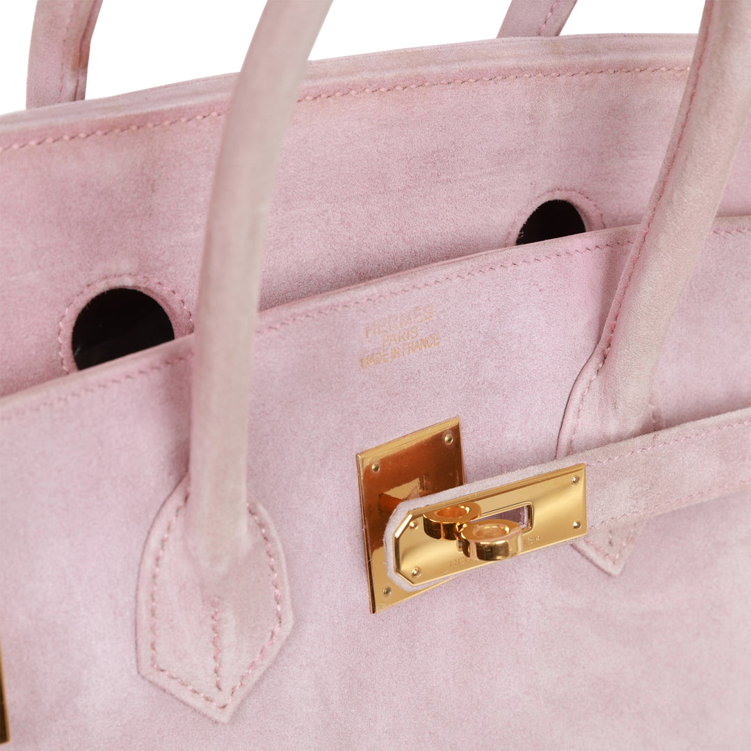 Vintage Top quality Hermes Birkin 35 Lilac Doblis Gold Hardware