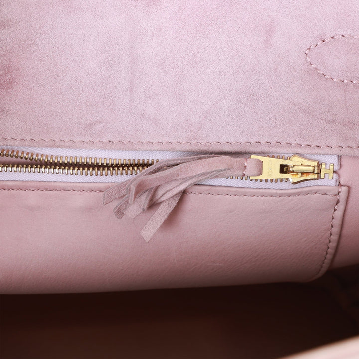 Vintage Top quality Hermes Birkin 35 Lilac Doblis Gold Hardware