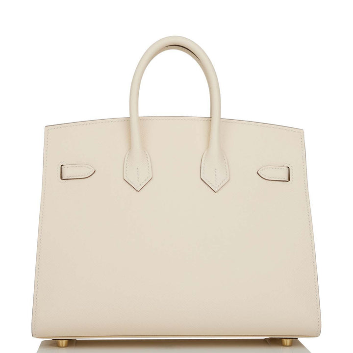 Top quality Hermes Birkin Sellier 25 Nata Epsom Gold Hardware
