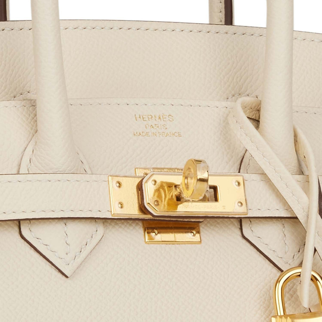 Top quality Hermes Birkin Sellier 25 Nata Epsom Gold Hardware
