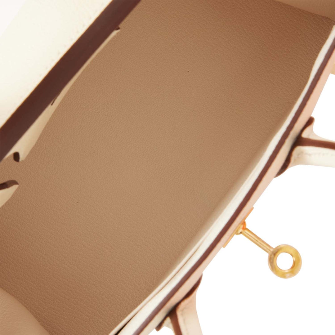 Top quality Hermes Birkin Sellier 25 Nata Epsom Gold Hardware