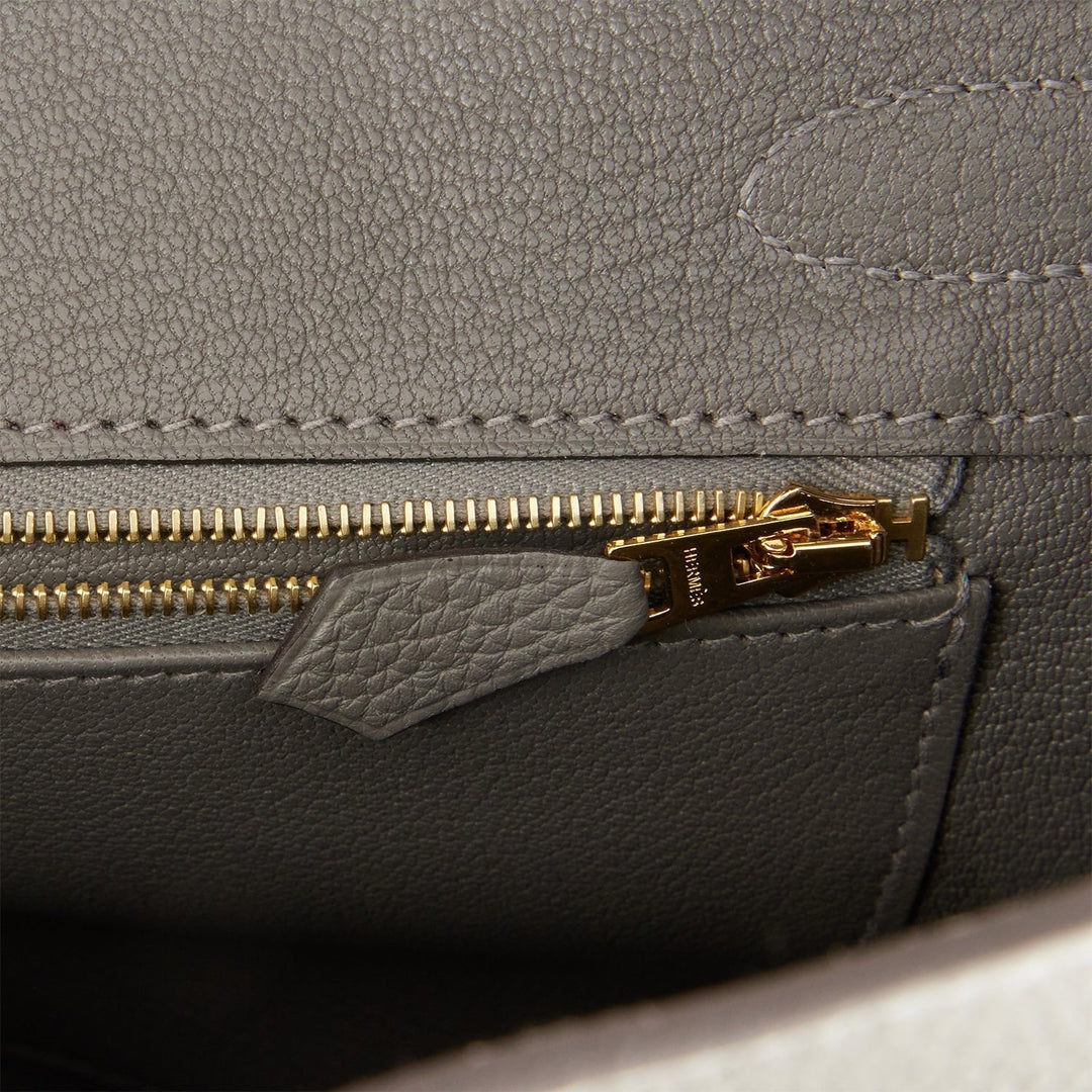 Hermes Birkin 30 Gris Meyer Togo Gold Hardware