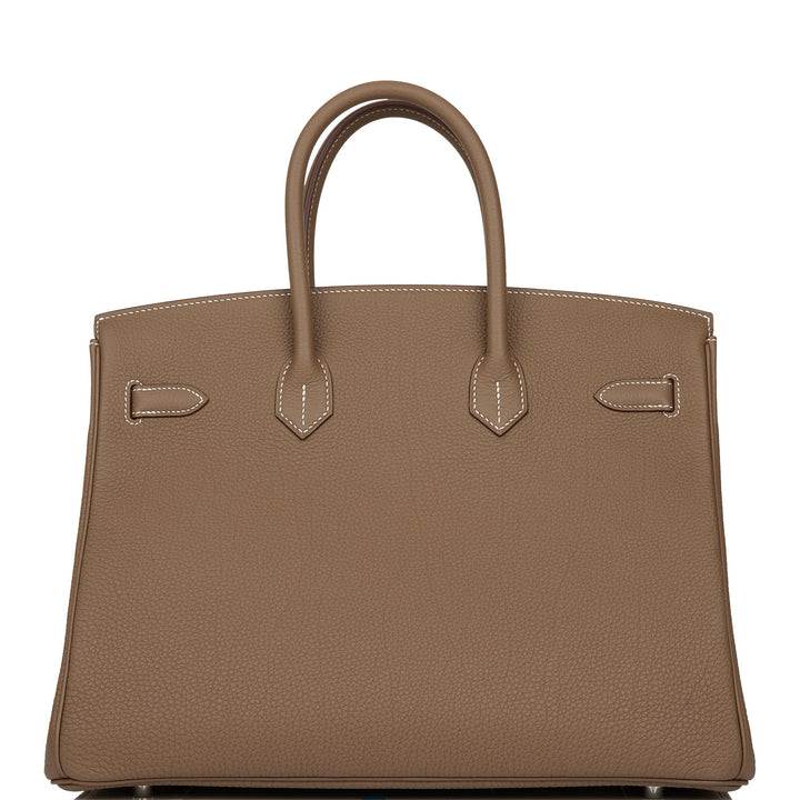 Hermes Birkin 35 Etoupe Togo Palladium Hardware