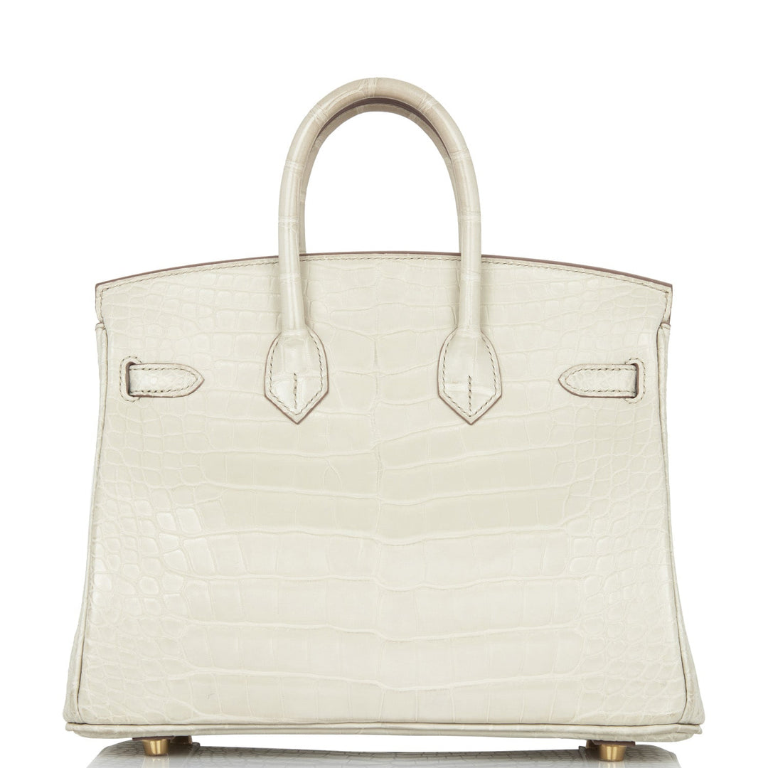 Hermes Birkin 25 Beton Matte Alligator Gold Hardware