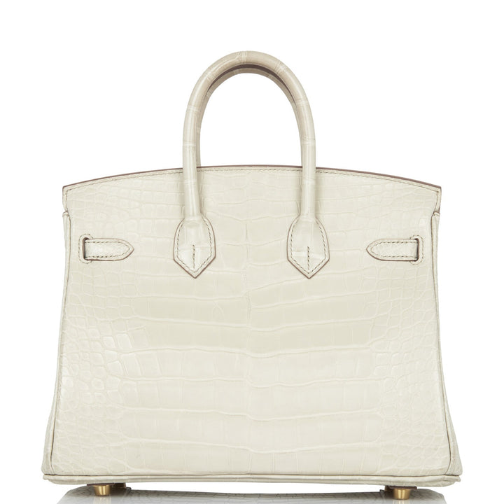 Hermes Birkin 25 Beton Matte Alligator Gold Hardware