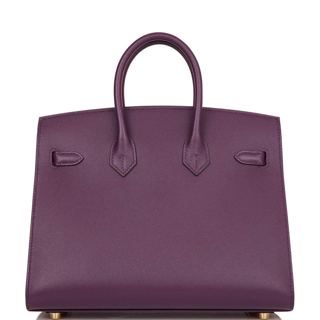 Hermes Birkin 25 Sellier Cassis Veau Madame Gold Hardware