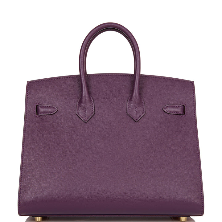 Hermes Birkin 25 Sellier Cassis Veau Madame Gold Hardware