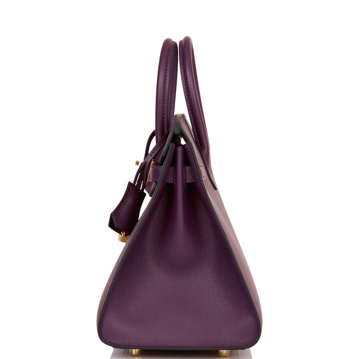 Hermes Birkin 25 Sellier Cassis Veau Madame Gold Hardware