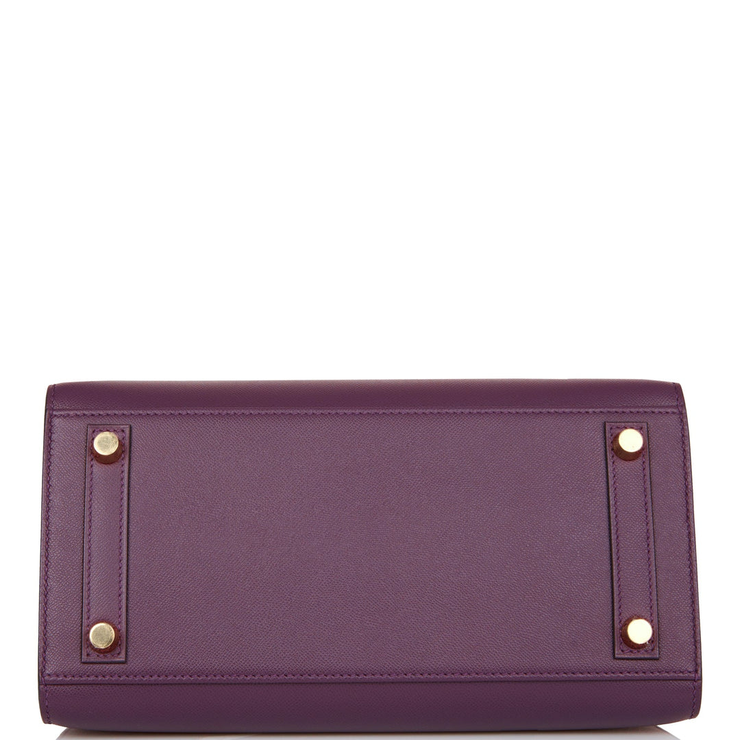 Hermes Birkin 25 Sellier Cassis Veau Madame Gold Hardware