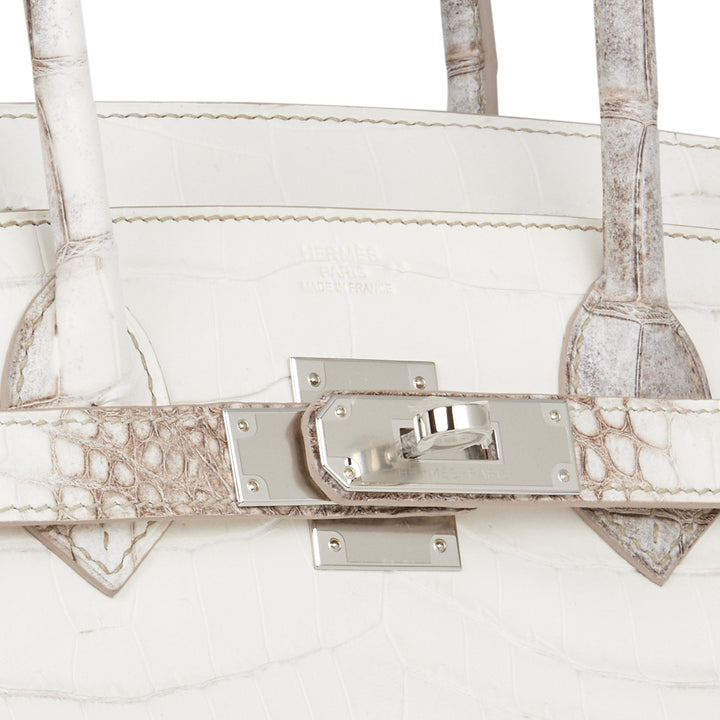 Hermes Birkin 30 Himalaya Niloticus Crocodile Palladium Hardware