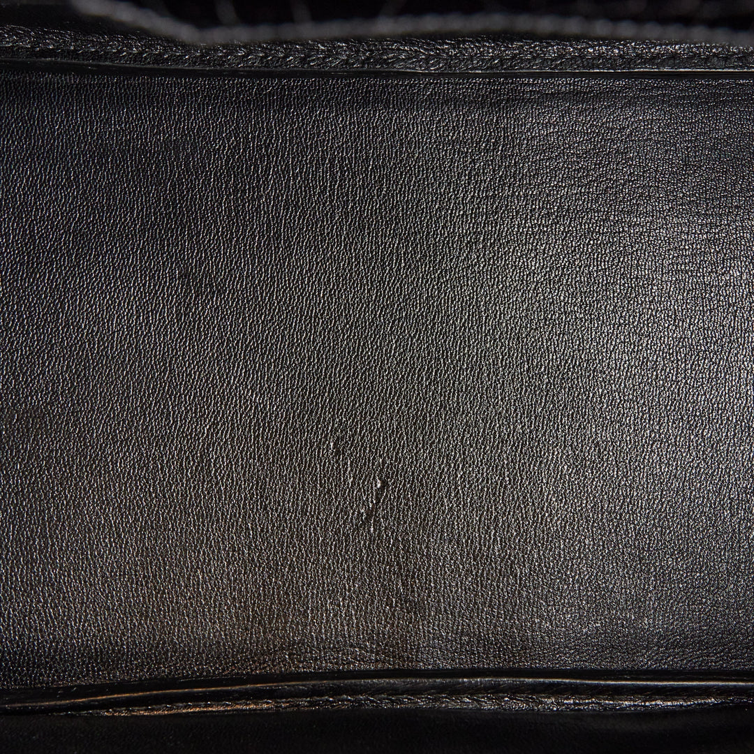 Hermes Birkin 35 Black Shiny Porosus Crocodile Palladium Hardware