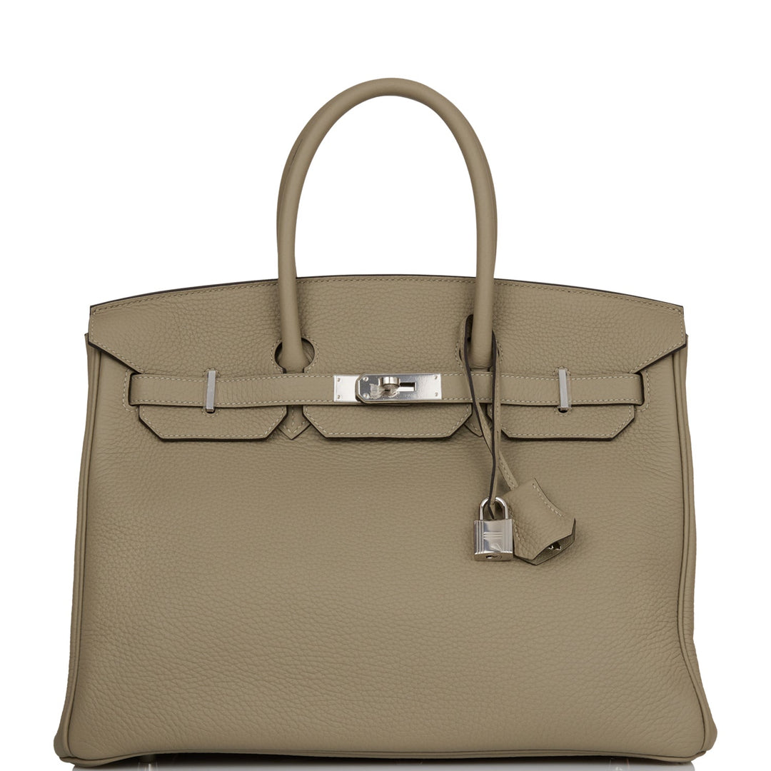 top quality Hermes Birkin 35 Sage Clemence Palladium Hardware