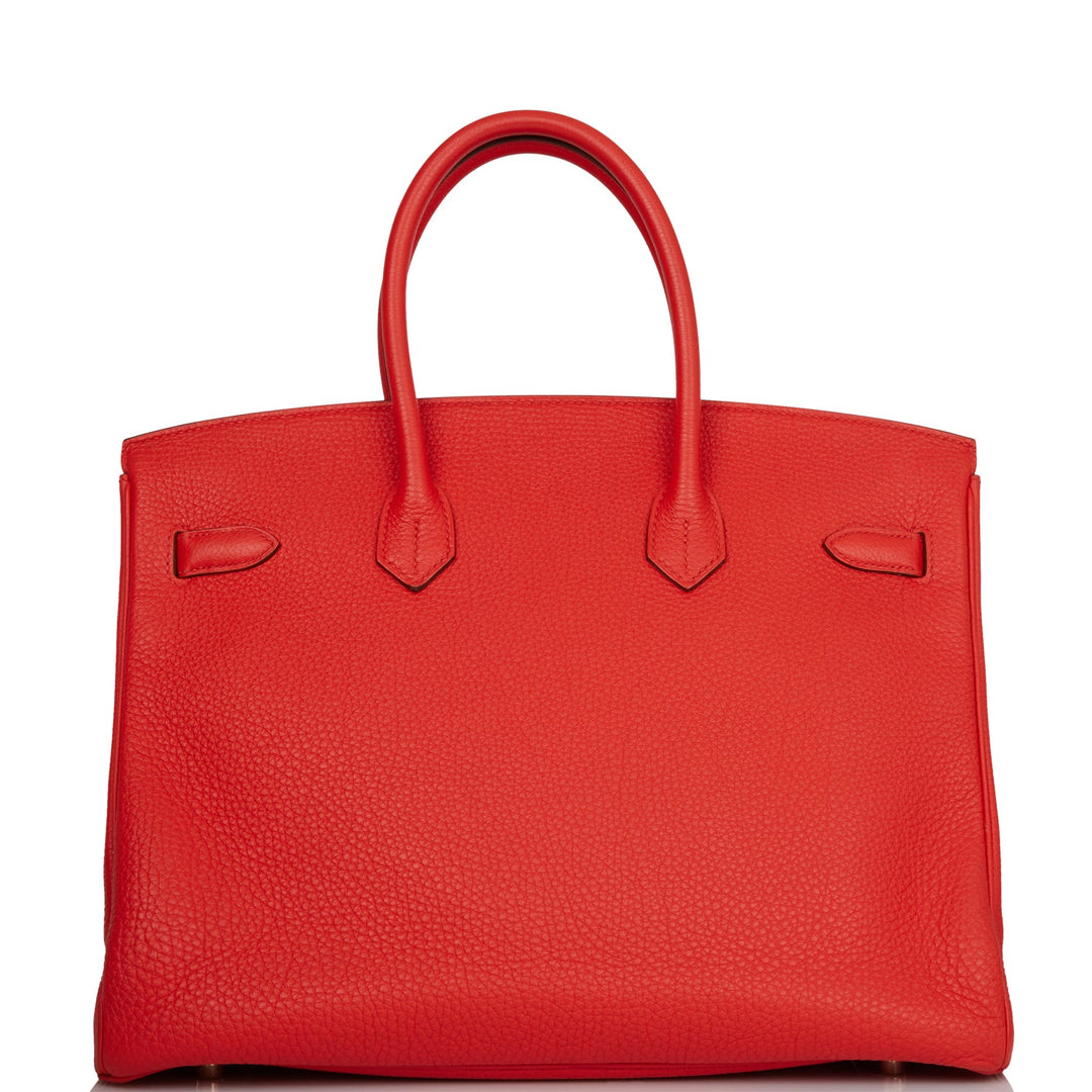 Hermes Birkin 35 Capucine Togo Gold Hardware