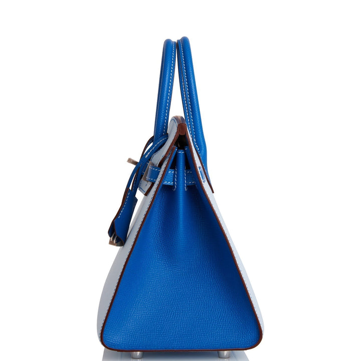 Hermes Birkin 25 Sellier Bleu Brume and Bleu Zellige Epsom Brushed Palladium Hardware