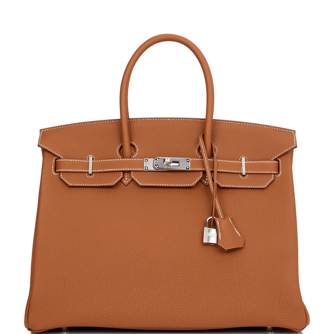 top quality Hermes Birkin 35 Gold Togo Palladium Hardware