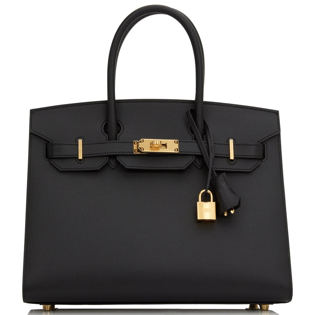 top quality Hermes Birkin Sellier 30 Black Epsom Gold Hardware