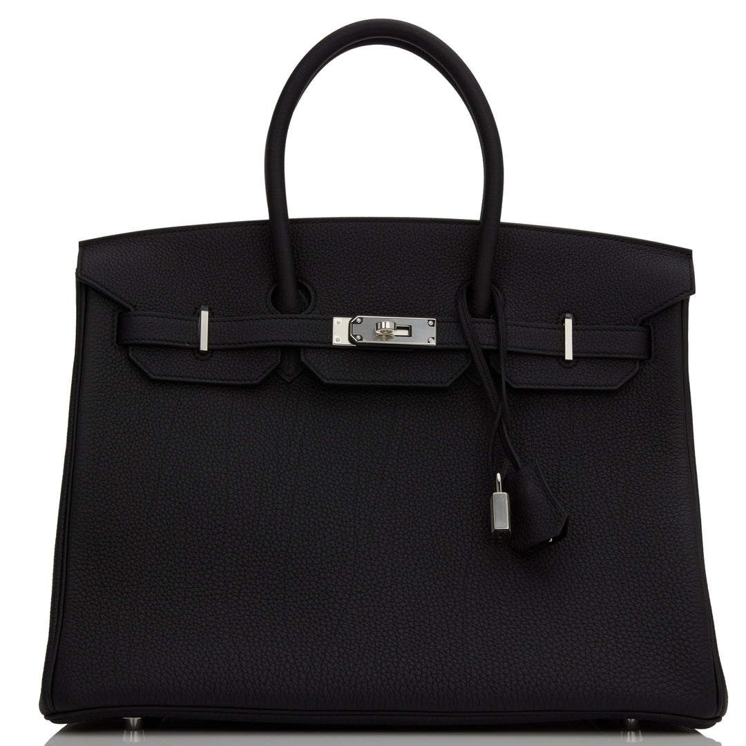 top quality Hermes Birkin 35 Black Togo Palladium Hardware