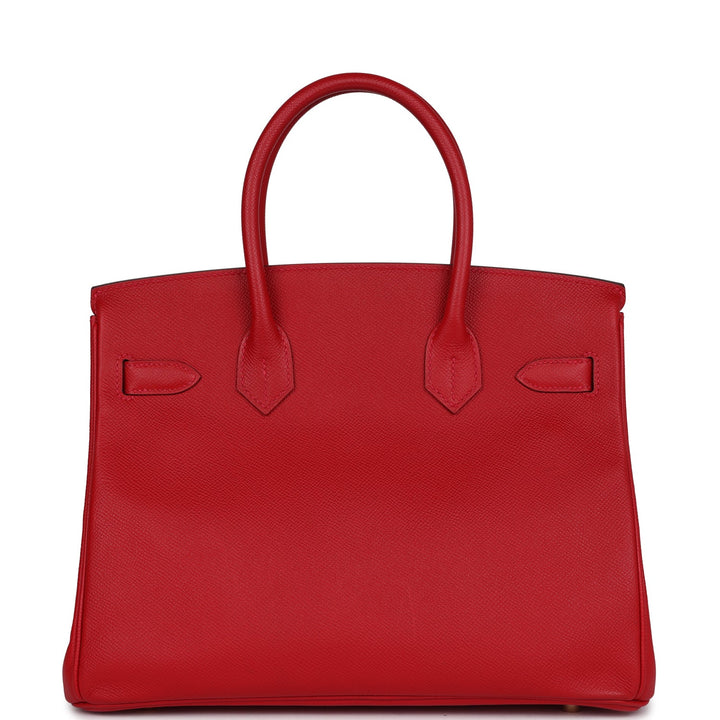Hermes Birkin 30 Rouge Casaque Epsom Gold Hardware