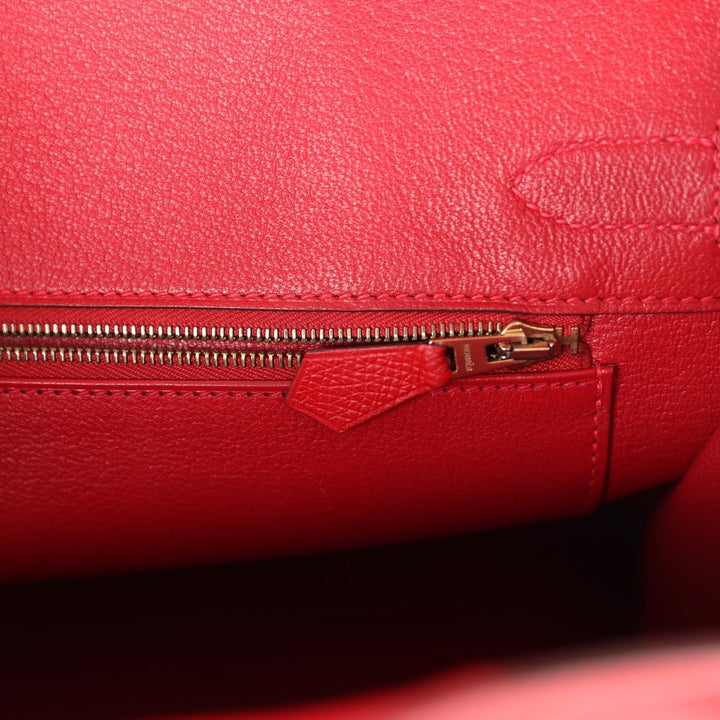 Hermes Birkin 30 Rouge Casaque Epsom Gold Hardware