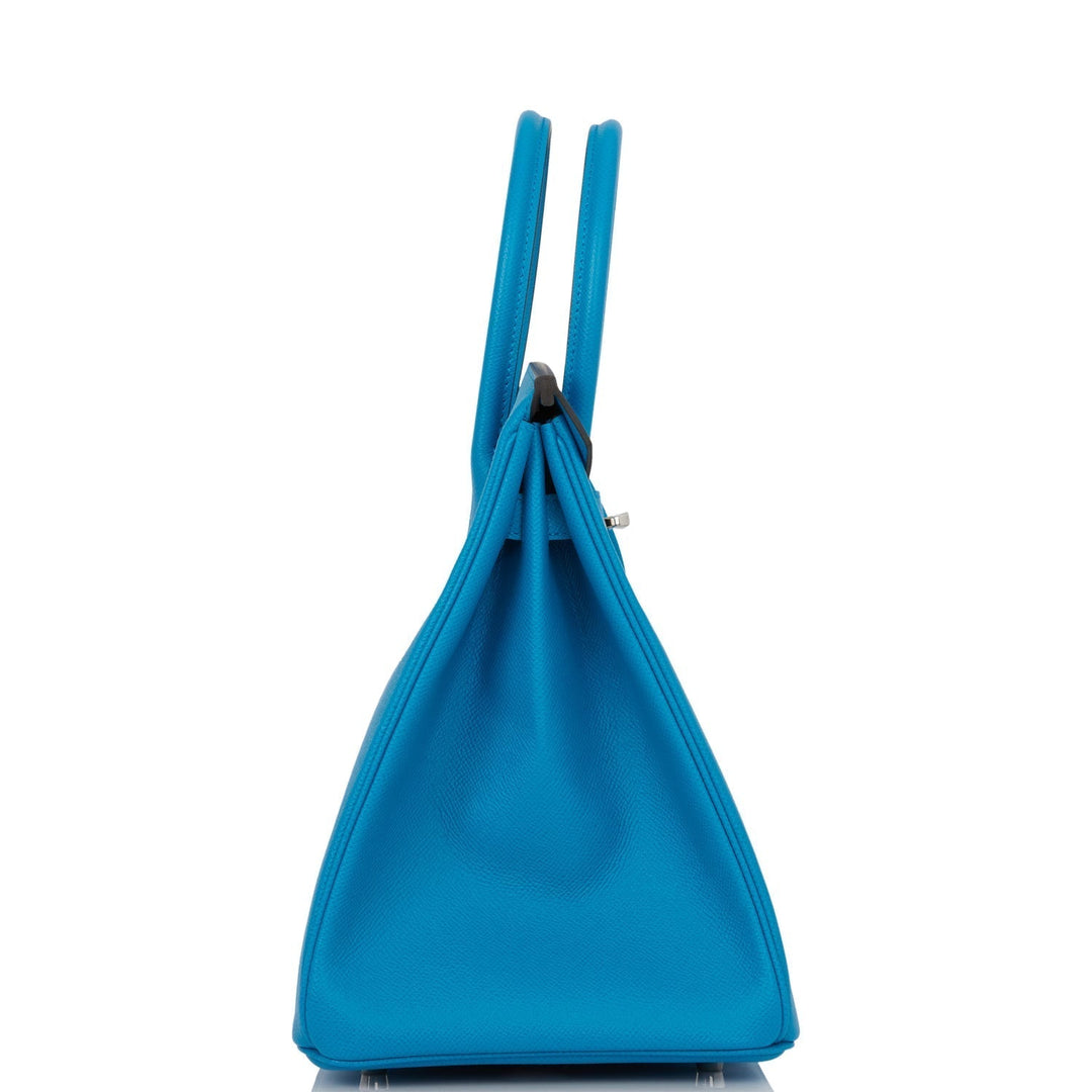 Hermes Birkin 35 Bleu Zanzibar Epsom Palladium Hardware