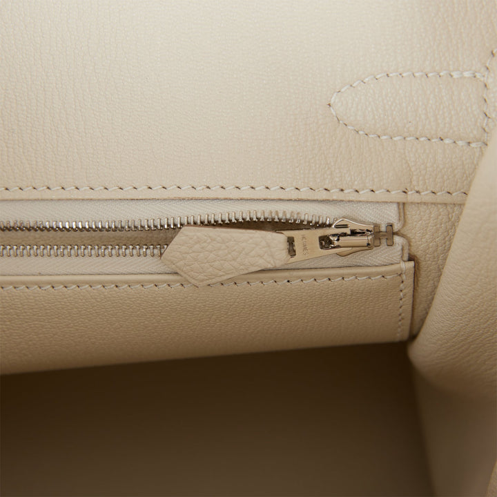 Top quality Hermes Birkin 30 Craie Togo Palladium Hardware