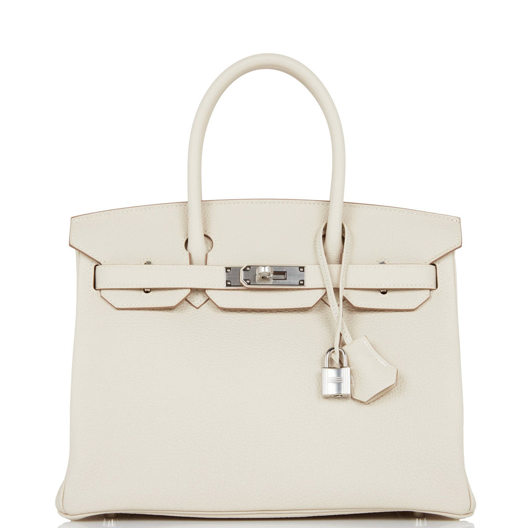 Top quality Hermes Birkin 30 Craie Togo Palladium Hardware