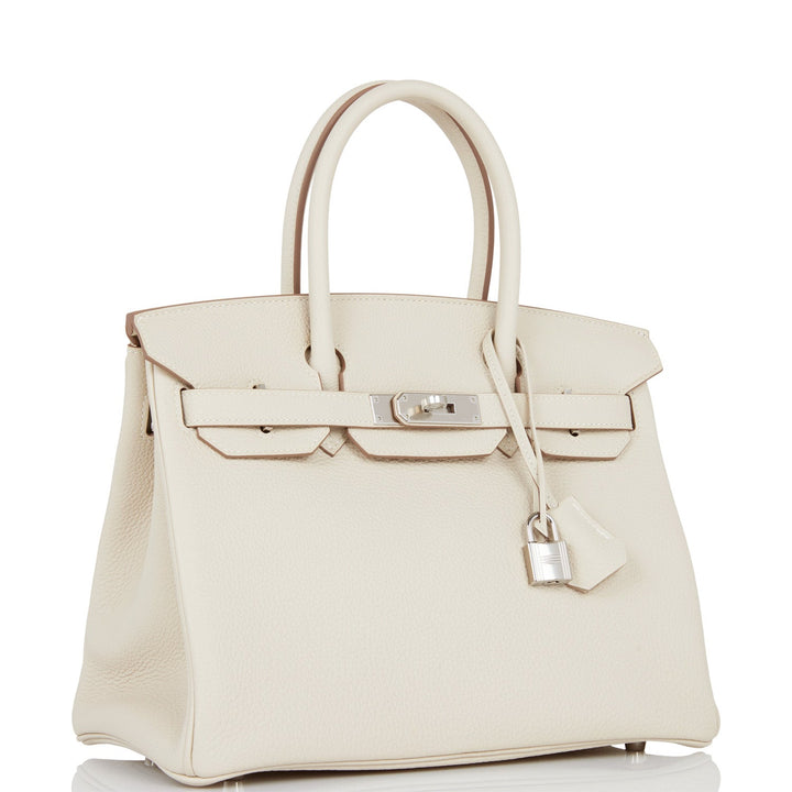 Top quality Hermes Birkin 30 Craie Togo Palladium Hardware