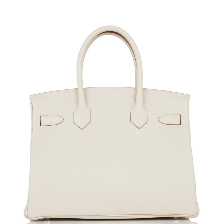Top quality Hermes Birkin 30 Craie Togo Palladium Hardware