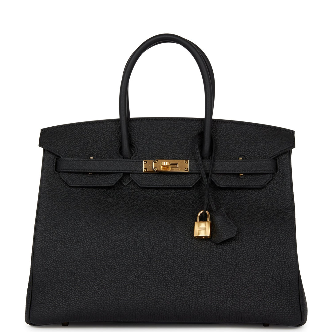 top quality Hermes Birkin 35 Black Togo Gold Hardware