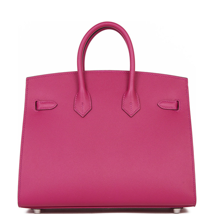 Top quality Hermes Birkin Sellier 25 Rose Pourpre Veau Madame Palladium Hardware