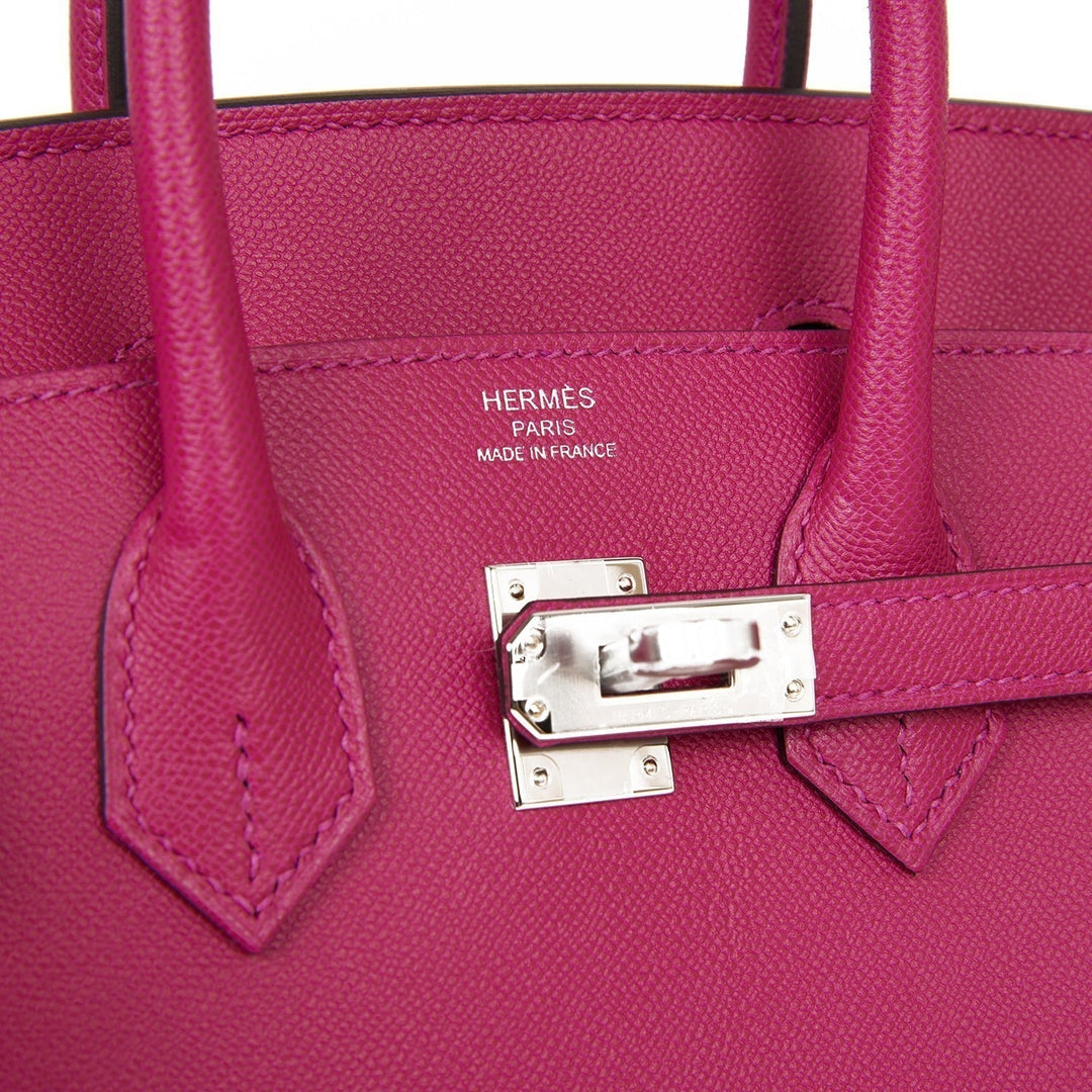 Top quality Hermes Birkin Sellier 25 Rose Pourpre Veau Madame Palladium Hardware