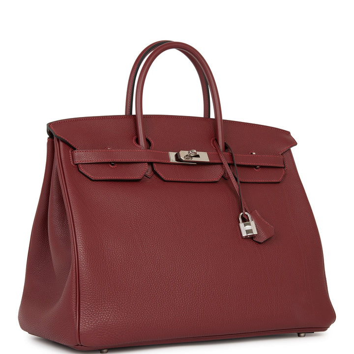 Top quality Hermes Birkin 40 Rouge H Togo Palladium Hardware