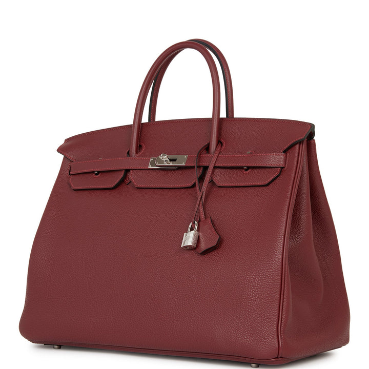 Top quality Hermes Birkin 40 Rouge H Togo Palladium Hardware
