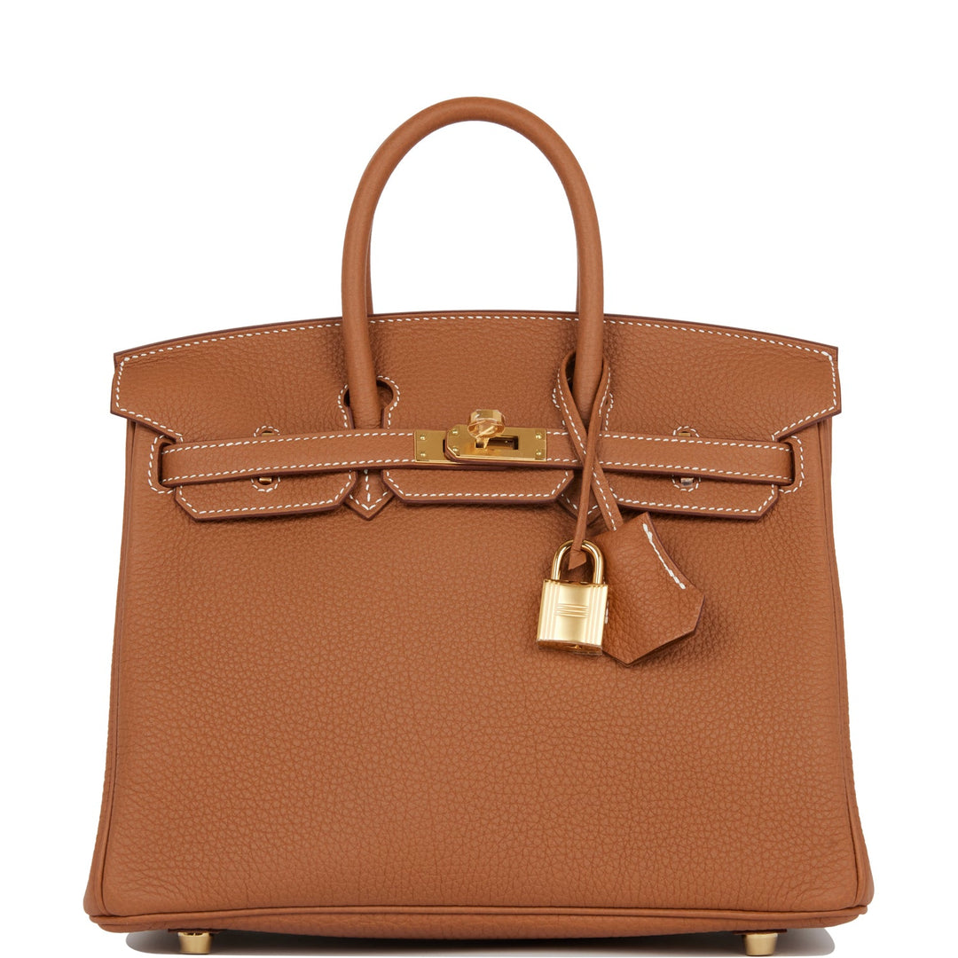 top quality Hermes Birkin 25 Gold Togo Gold Hardware