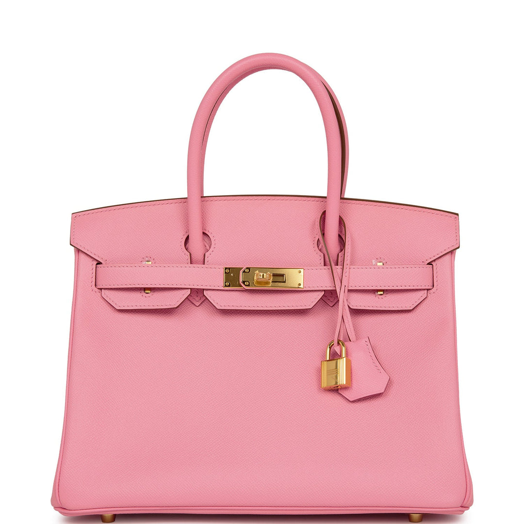top quality Hermes Birkin 30 Rose Confetti Epsom Gold Hardware