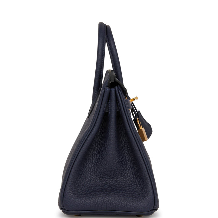 Hermes Birkin 25 Bleu Nuit Togo Gold Hardware