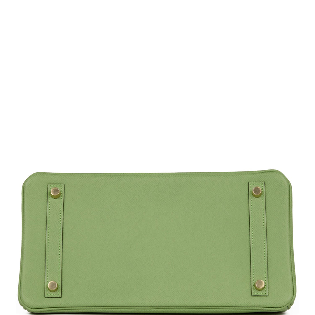 Hermes Birkin 30 Vert Criquet Epsom Gold Hardware