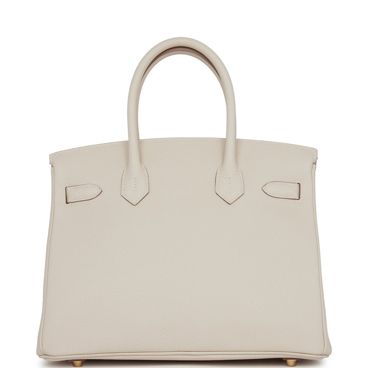 Hermes Birkin 30 Craie Togo Gold Hardware