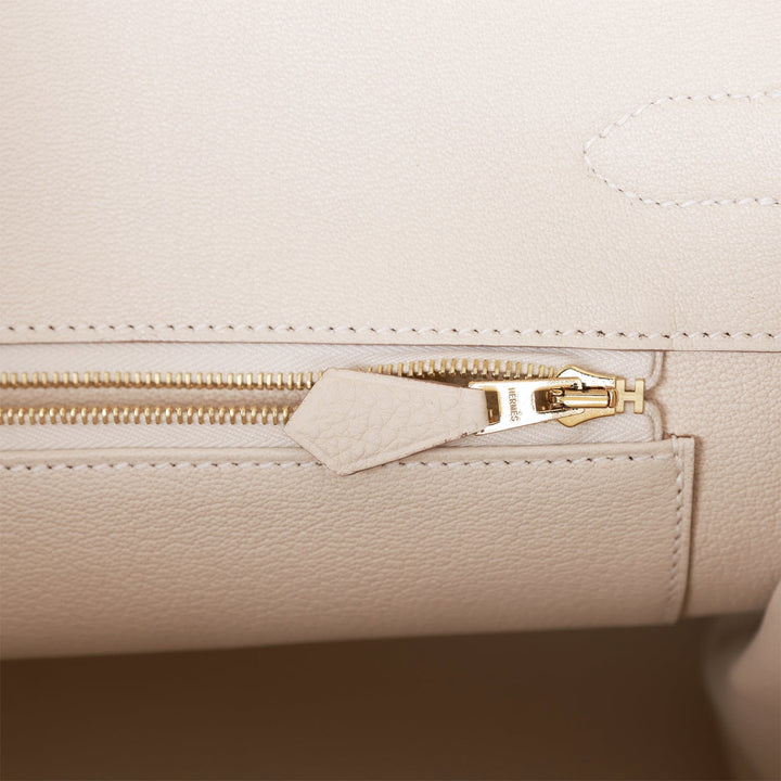 Hermes Birkin 35 Craie Togo Rose Gold Hardware