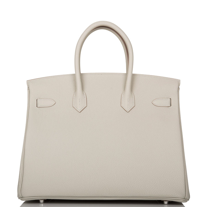 Top quality Hermes Birkin 35 Gris Perle Togo Palladium Hardware