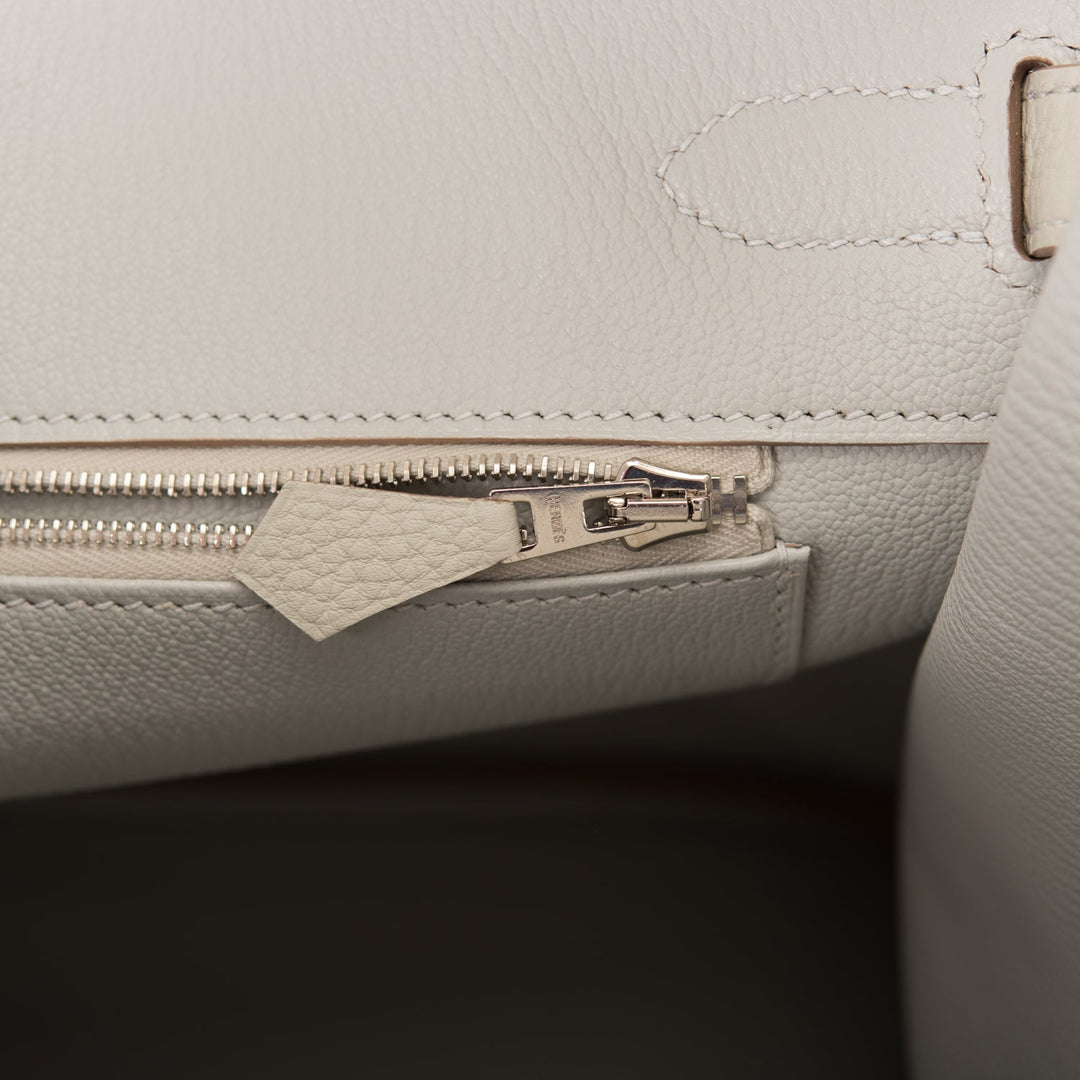 Top quality Hermes Birkin 35 Gris Perle Togo Palladium Hardware
