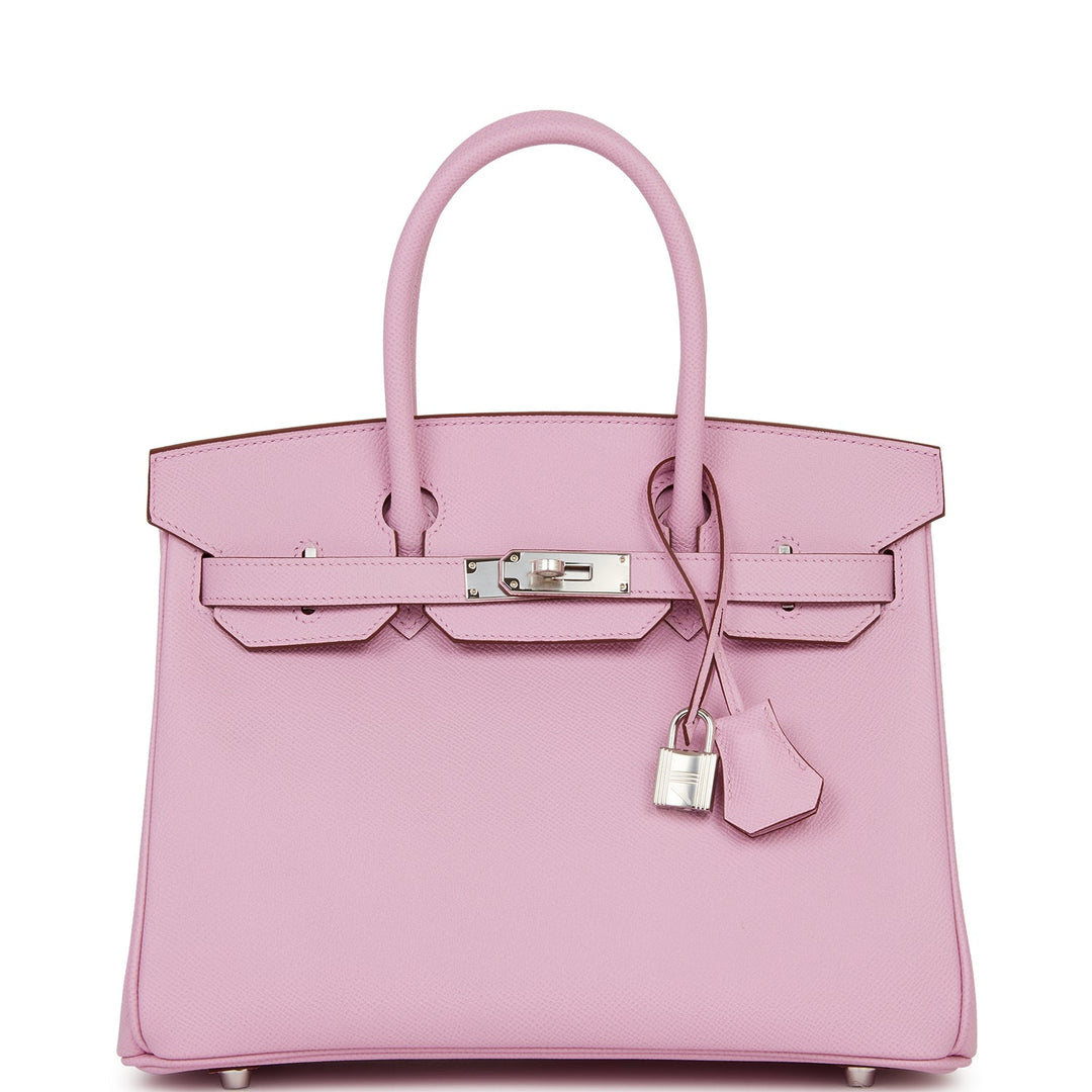 top quality Hermes Birkin 30 Mauve Sylvestre Epsom Palladium Hardware