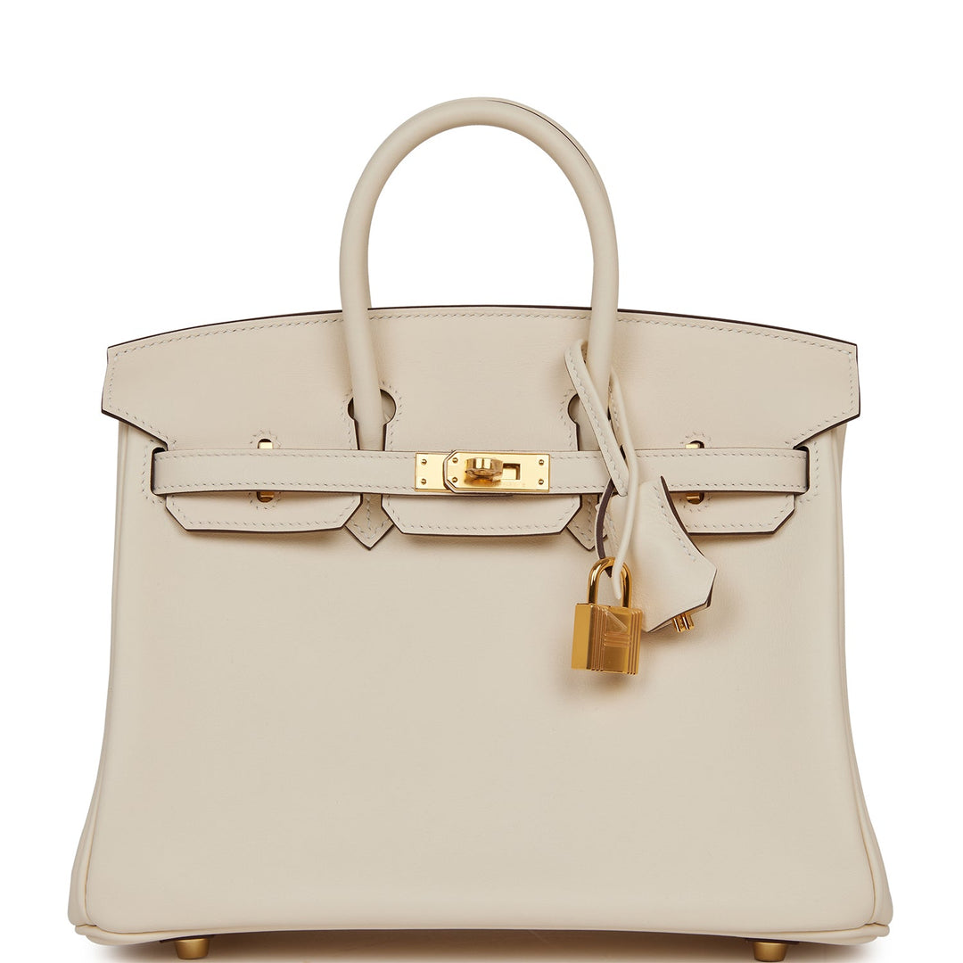 top quality Hermes Birkin 25 Nata Swift Gold Hardware