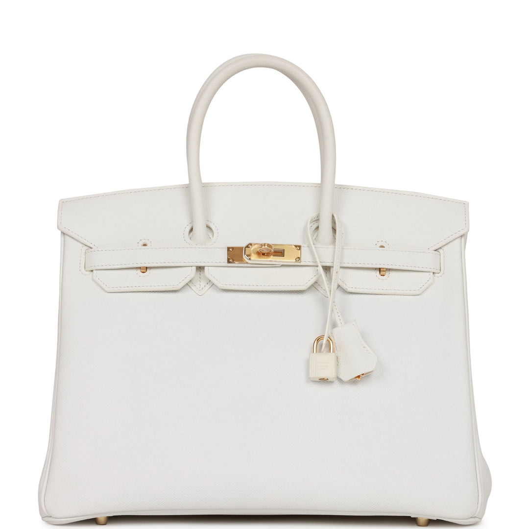 top quality Hermes Birkin 35 White Epsom Gold Hardware