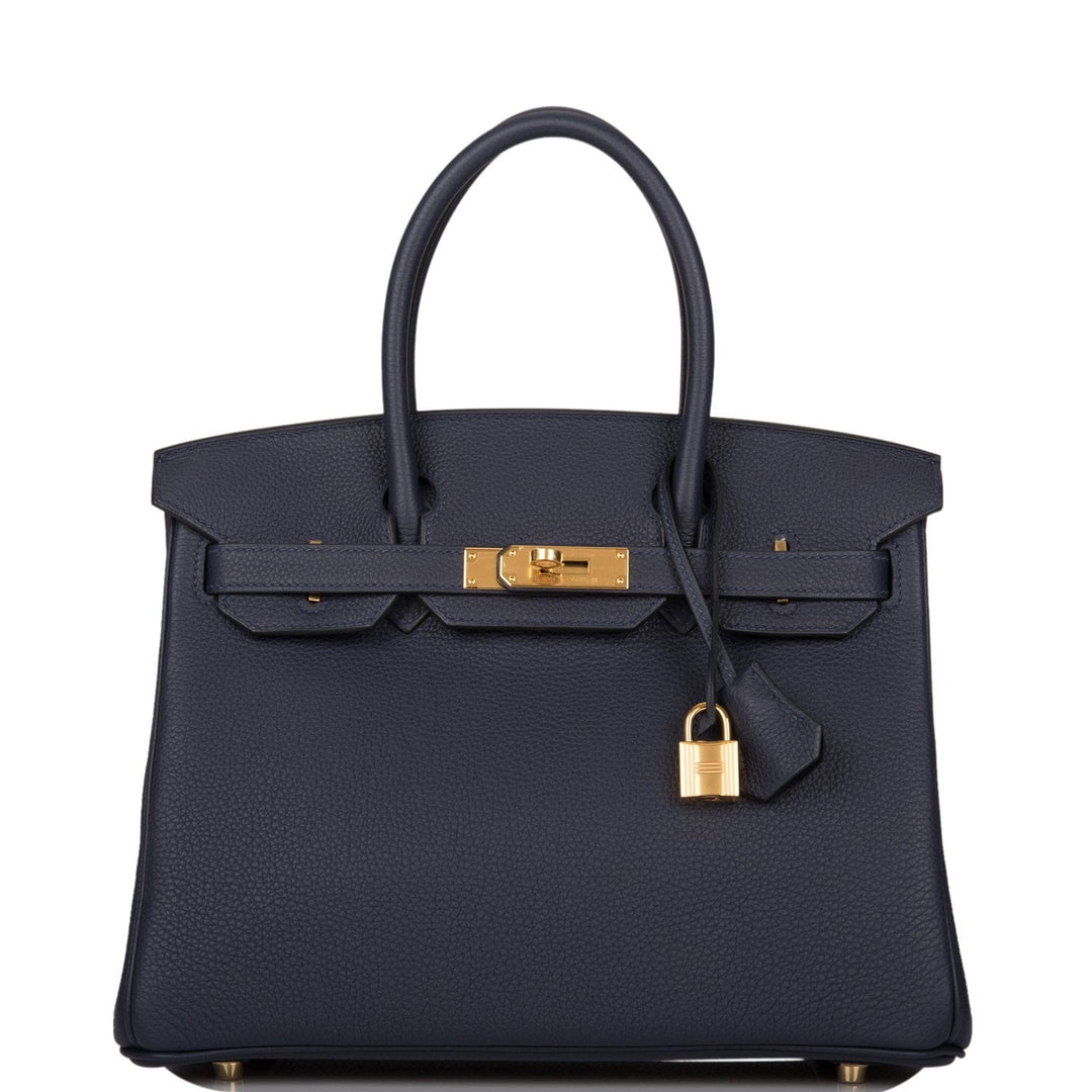 top quality Hermes Bleu Nuit Togo Birkin 30cm Gold Hardware