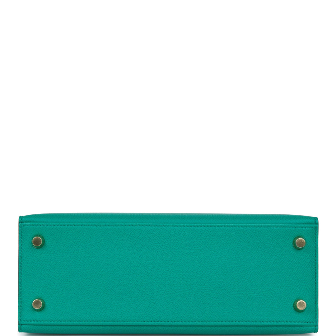 Hermes Kelly 25 Sellier Vert Jade Epsom Gold Hardware