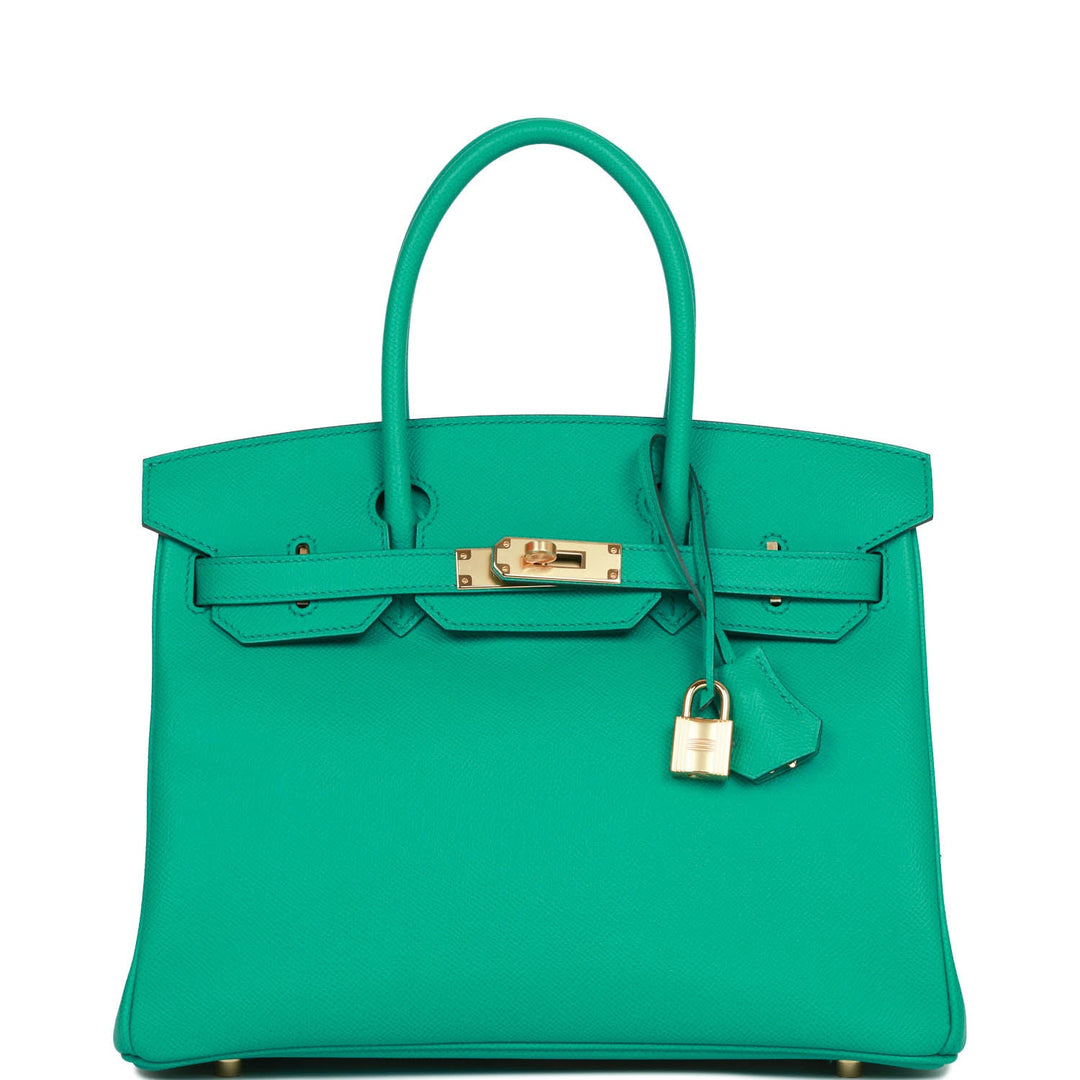 top quality Hermes Birkin 30 Vert Jade Epsom Gold Hardware
