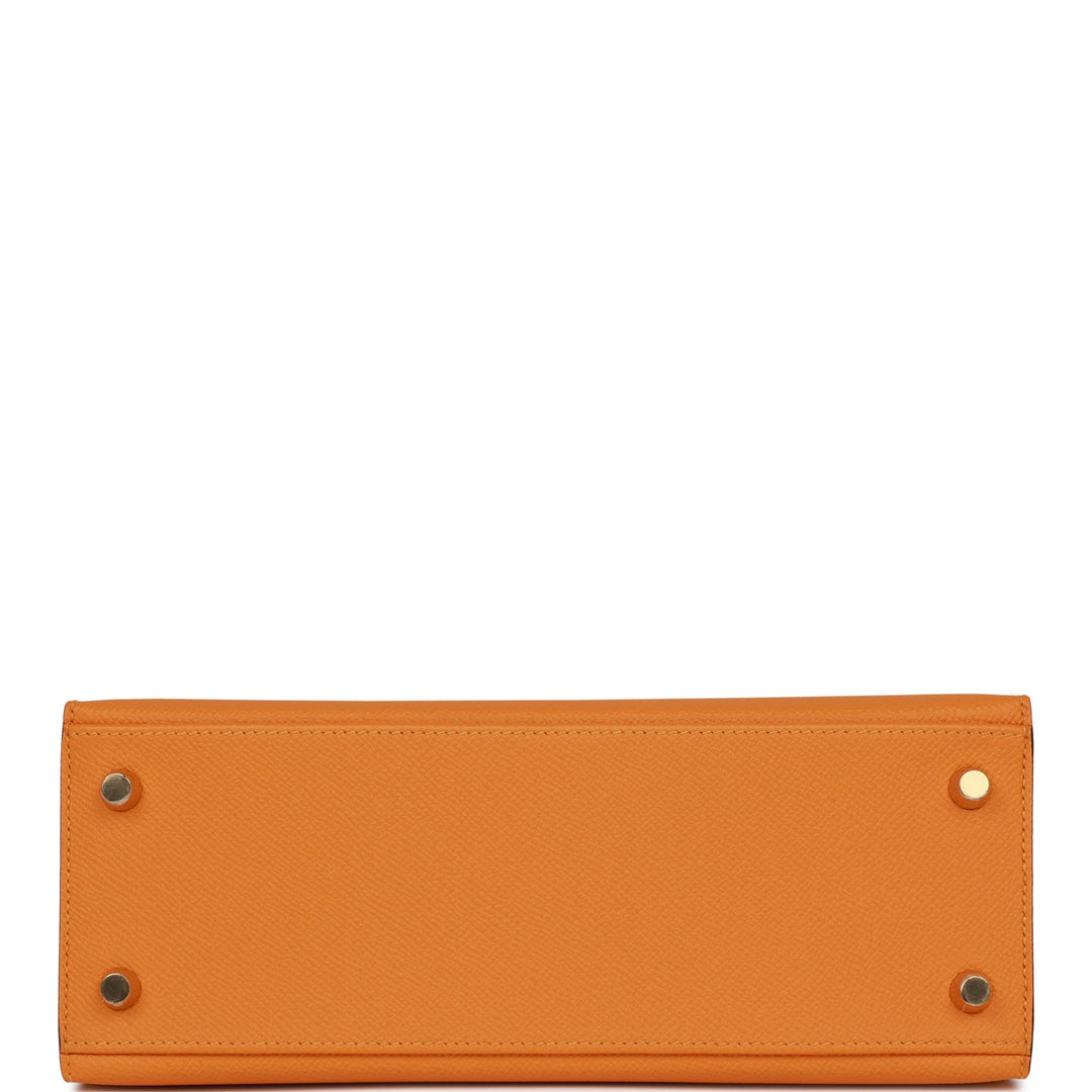Hermes Special Order (HSS) Kelly Sellier 25 Jaune D'Or Epsom Permabrass Hardware