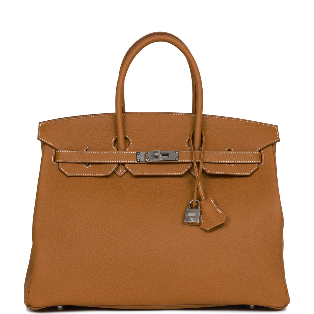 top quality Hermes Birkin 35 Gold Togo Palladium Hardware